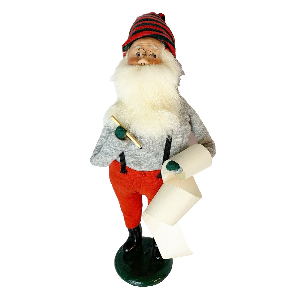 Vintage 1987 Byers Choice Santa Checking His List 1987 Naughty Nice 12"